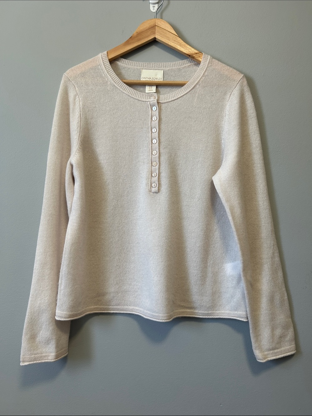 Cynthia Rowley Cashmere Henley Sweater
